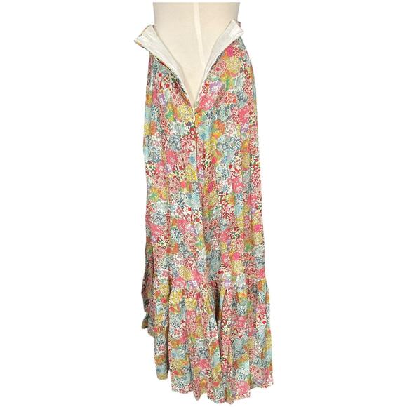 J.Crew x Liberty Fabric Floral Maxi Skirt Size 6 100% Cotton Lined Vintage Flora - Picture 6 of 14
